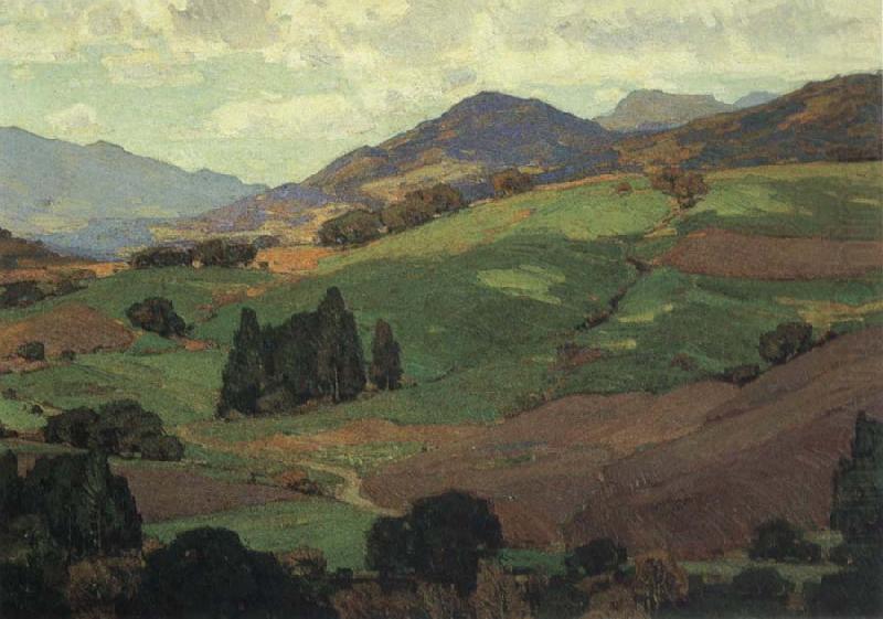 William Wendt I Lifted Mine Eyes Unto the Hills-n-d china oil painting image